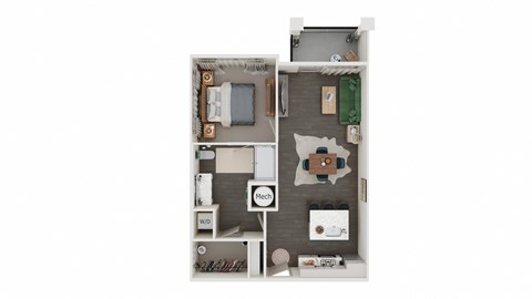 The Walden Floor Plan at The Address Galleria, North Carolina, 28105